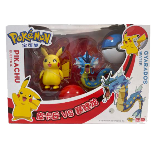 זוג דמוית פוקימון וזוג כדורים PIKACHU & GYARADOS