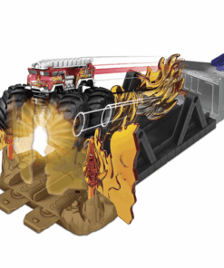 הוט ווילס מאנסטר טראק מסלול משאית האש GYL09-12 לילדים – תמונה 4