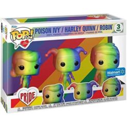בובות פופ  חמישיה Poison Ivy, Harley Quinn ו-Robin Rainbow 66135WMT !Funko POP