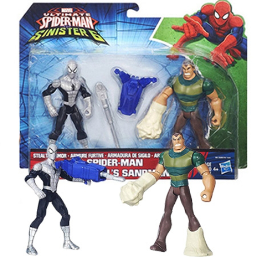 דמויות זוג ספיידר מן ואביזרים B5761 לילדים